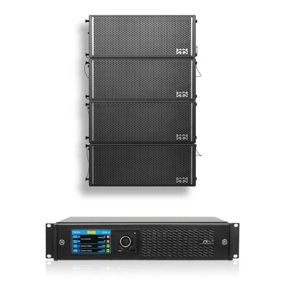MODE Audio Line Array Set 4xDual 10“ Speakers, 1 x Amplifier (FL-210X4TTM12) - Image 1 of 4
