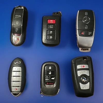 LOT OF 6 OEM Key Fobs Porsche Toyota Mercedes Infiniti BMW Honda - Image 1 of 2