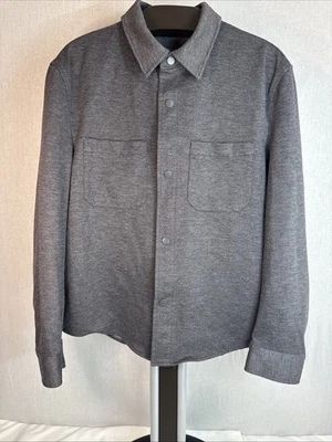 Zara Mens Gray Snap Closure Long Sleeve Shirt With Pockets Preowned Size Large - Image 1 of 4