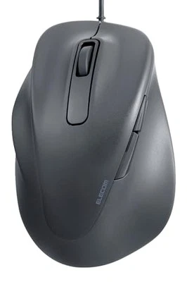 ELECOM Left Hand Wired USB Ergonomic Shape Mouse  Silent Click  2000DPI  5 - Image 1 of 4