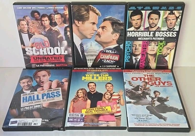 Will Ferrell Jason Sudeikis Lot 6 DVD Movies Old School~Hall Pass~Other Guys G1 - Image 1 of 4