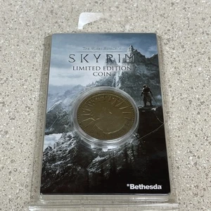 Moneda Bethesda The Elder Scrolls V Skyrim Edición Limitada Antigua Edición Oro - Imagen 1 de 3