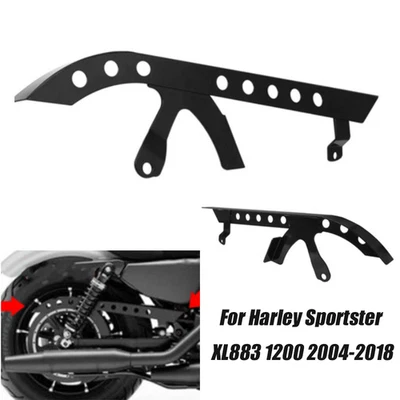 Black Rear Wheel Drive Belt Cover Guard For Harley Sportster 883 1200 2004-2020 - Imagen 1 de 4