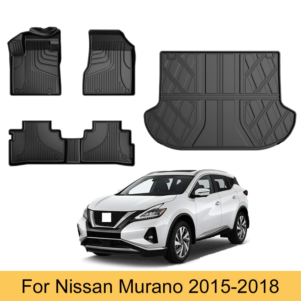 Car Fit For 2015-2018 Nissan Murano TPE All Weather Floor Mats & Cargo Liner Set Foto 1 de 4