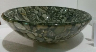 Fregadero de vaso de vidrio con patrón de guijarros naturales Eden Bath (EB_GS24, D381) Foto 1 de 4
