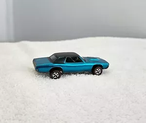 VINTAGE 1968 REDLINE HOT WHEELS US CUSTOM T-BIRD AQUA BLK ROOF SILVER INTERIOR - Picture 1 of 7