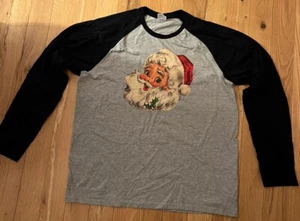 Camiseta Port & Company Vintage Papá Noel Navidad Vacaciones Manga Larga Talla XL - Imagen 1 de 3