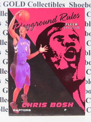 Tarjeta de reglas de patio de recreo Fleer Tradition #4/20 de Chris Bosh, 2003-04, Toronto Raptors Foto 1 de 2