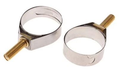 UNDISCLOSED 1 x Unex Ottone (Bullone), Fermatubo a Vite a Fessura in Acciaio Inox, Larghezza Fascia 11mm