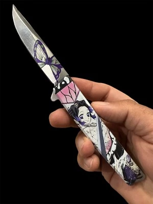 Anime themed Spring Assisted Pocket Knife - Collectible Anime Design Edc PF78B - Image 1 of 2