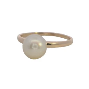 Mikimoto 14K Yellow Gold Pearl Ring - Picture 1 of 7