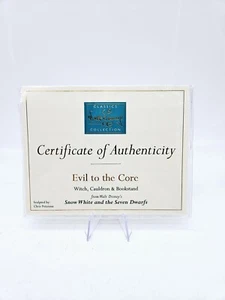 WDCC Disney Evil To the Core COA Certificate Of Authenticity No Figure - Picture 1 of 2