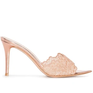 New Sexy Lace High-heeled Slippers Womens Pointed Toe High Heels Party Sandals - Picture 1 of 30