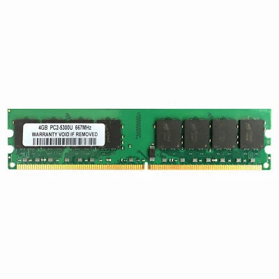 RAM Intel 4GB 2RX8 PC2-5300U DDR2 667Mhz 240Pin UDIMM Desktop Memory 1.8V CL5 DD - Image 1 of 3
