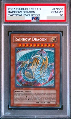 PSA 10 YuGiOh Rainbow Dragon TAEV-EN006 Tactical Evolution 1st ED SEC English - Image 1 of 2