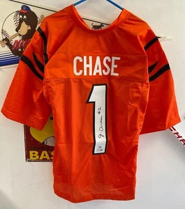 JA'MARR CHASE AUTO AUTOGRAPH FOOTBALL JERSEY TRISTAR AUTHENTIC BENGALS - Picture 1 of 3