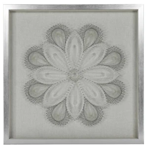 String Art Flower Shadow Box Wall Décor - Picture 1 of 8