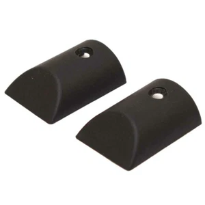 Boat Rub Rail End Caps | 1 x 1/2 Inch Matte Black Plastic (Pair) - Picture 1 of 4