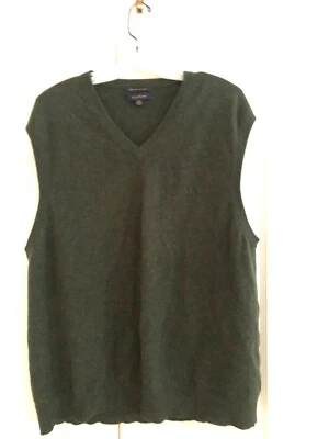 Club Room 100% cashmere Size XL Green Men Vest V Neck Sweater - Image 1 of 4