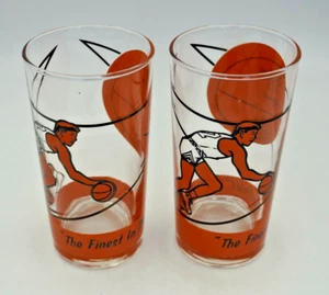 Rawlings Basketball Glasses Libbey Orange Black "The Finest In The Field" 12 Oz - Picture 1 of 4