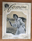 1904 Femina Magazine Lady Tennis Player Portrait to Front Cover