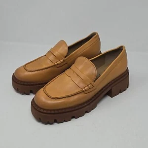 Free People Damen Lyra Lug Sohle Halbschuhe gelb Leder klobig Damen Größe 39-8,5 - Bild 1 von 6