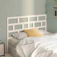 Bed Headboard White 141x4x100 cm Solid Wood Pine