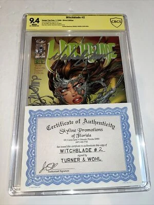 Witchblade (1995) # 2 (CBCS 9.4) Verified Signature Michael Turner & David Wohl - Image 1 of 4