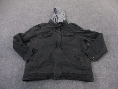 Chaqueta Levis Para Hombres L Negra Jean Denim Forrada de Vellón Camionero Aire Libre Senderismo Trabajo Foto 1 de 4