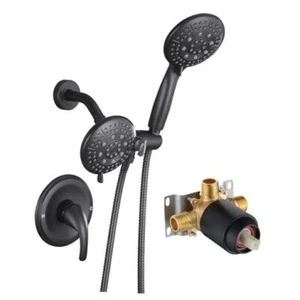 Shower Head with handheld, High Pressure Shower Faucet Set with Matte Black - Picture 1 of 7