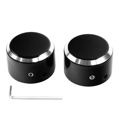 Kit de pernos cubiertas de tuerca de eje delantero negro apto para Harley Electra Road Glide Sportster Foto 1 de 4