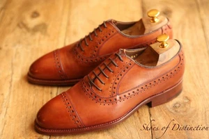 Barker hellbraune Leder Oxford Brogue Schuhe UK 6 US 7 EU 40 Made in England - Bild 1 von 11