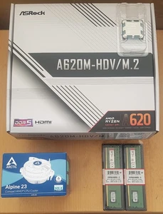 Aufrüstkit Bundle AMD Ryzen 5 8400F AM5 ASRock MB A620M u. 16 GB - keine Grafik - Bild 1 von 5