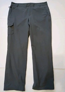 Eddie Bauer Hiking Pants Womens 14 Gray Fleece Lined Outdoor Cargo Tech Pocket - Picture 1 of 9