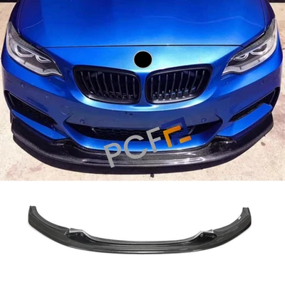 Parachoques delantero para BMW F22 M-Sport M235i M240i 2013-21 labio divisores de carbono real Foto 1 de 4