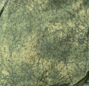 Vtg Sewing Fabric Cotton Green Abstract Seaweed or Spider Web 45” w x 8 Yds + 5" - Picture 1 of 2