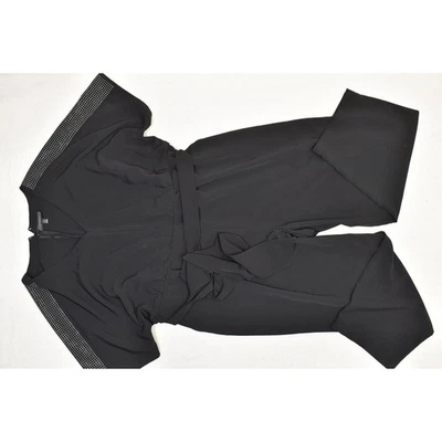 Lane Bryant Jumpsuit Womens 22 Studded Sleeve V Neck Wide Leg Belted Stretch - Image 1 of 4