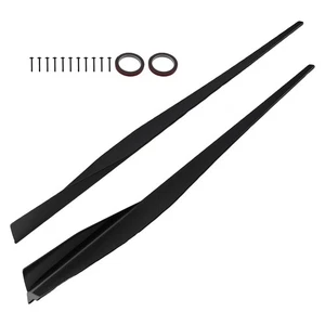 Side Skirt Extension Lip for Corvette C8 2020-2022 Gloss Black Panel Carbon Look - Picture 1 of 12