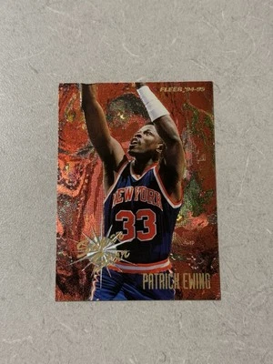 Patrick Ewing 1994-95 Fleer SUPER STAR lámina de metal inserto raro New York Knicks Foto 1 de 3