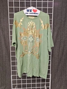 Y2K  PELLE PELLE Vintage T shirt Green Size 4XL - Picture 1 of 3