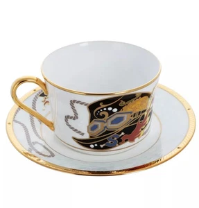 Juego de té de porcelana japonesa usado decoración dorada taza y platillo Noritake Sabo - Imagen 1 de 4