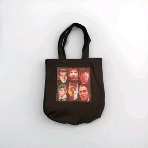 Classic Monsters One Of A Kind Black Medium Canvas Tote Frankenstein Dracula  - Picture 1 of 3