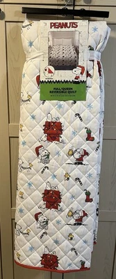 "Edredón reversible completo/queen Peanuts Snoopy Woodstock nuevo 88x92""" Foto 1 de 3