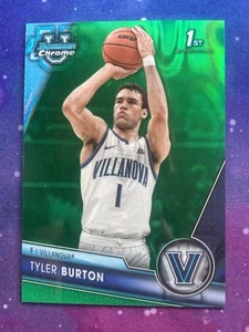 2023-24 Tyler Burton Bowman U Chrome 1st Bowman Green Refractor /99 SP Villanova - Picture 1 of 2