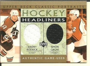 2002-03 Upper Deck Classic Portraits Headliners #RG Jeremy Roenick/Simon Gagne - Picture 1 of 1