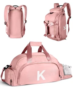 Regalos para Adolescentes, Bolsas de Gimnasio Iniciales con Compartimento para Zapatos, Bolsa de Baile para... - Imagen 1 de 7