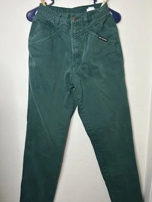VTG 80's ROCKY MOUNTAIN FOREST GREEN JEANS WESTERN COWGIRL 29/9 HIGH RISE - Image 1 of 4