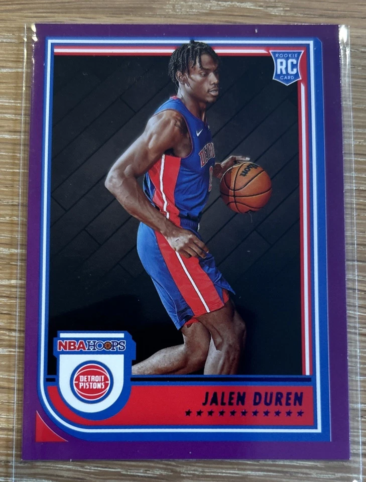 2022-23 Panini NBA Hoops - Rookies #243 Jalen Duren (RC) Purple - Image 1 of 2