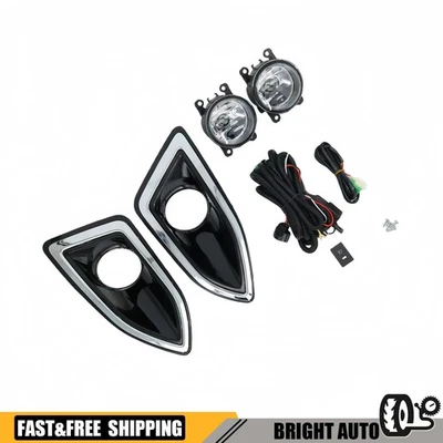 1 Set Front Fog Lights Lamps Harness Switch Kit For 2015-2018 Ford Edge Sport - Изображение 1 из 4