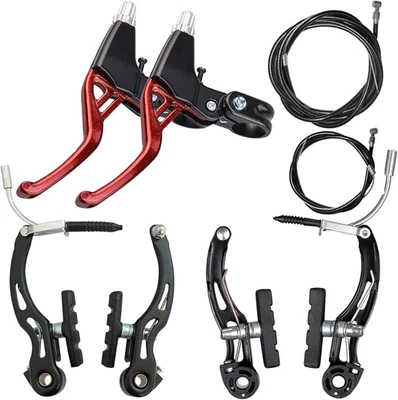 6pc V-Brake Set with Alloy Levers and Cables for MTB BMX Road Bike - Image 1 of 4